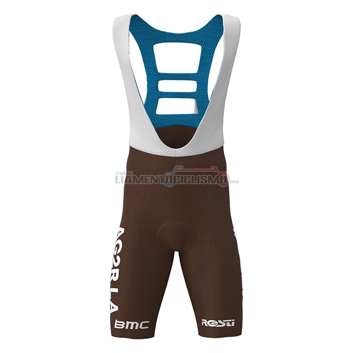 Abbigliamento Ciclismo Ag2r La Mondiale Manica Corta 2022 Bianco Marrone